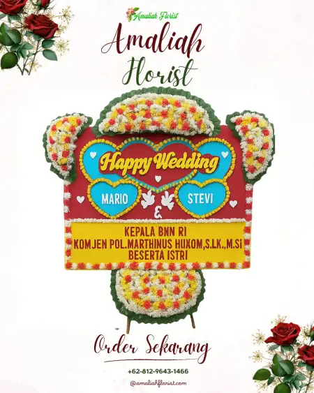Papan Bunga Pernikahan Teunom